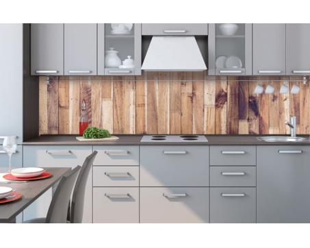 Fototapeta do kuchyně - Dřevěná stěna 260 x 60 cm