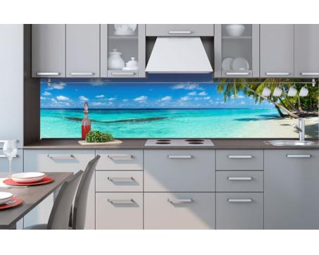 Fototapeta do kuchyně - Pláž v ráji 260 x 60 cm