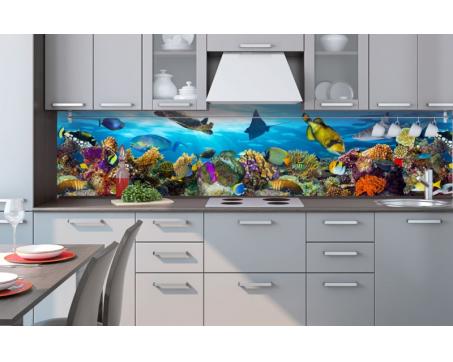 Fototapeta do kuchyně - Ryby v oceánu 260 x 60 cm