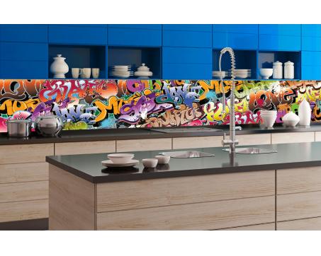 Fototapeta do kuchyně - Graffiti 350 x 60 cm