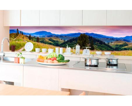 Fototapeta do kuchyně - Příroda s červánky 350 x 60 cm