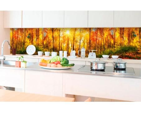 Fototapeta do kuchyně - Slunečný les 350 x 60 cm