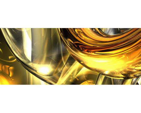 Panoramatická vliesová fototapeta Zlatý abstrakt 375 x 150 cm