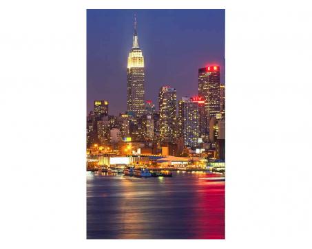 Vliesová fototapeta Manhattan v noci 150 x 250 cm