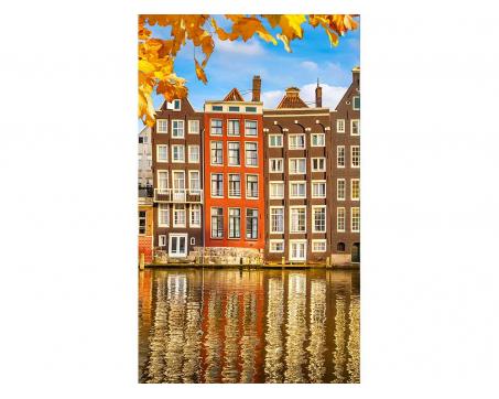 Vliesová fototapeta Domy v Amsterdamu 150 x 250 cm