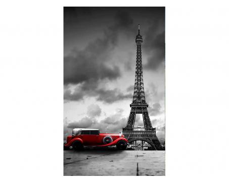 Vliesová fototapeta Retro auto v Paříží 150 x 250 cm