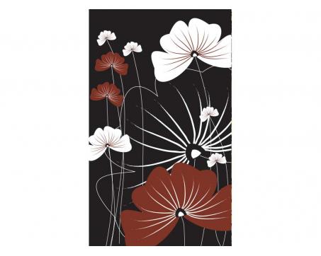 Vliesová fototapeta Květiny na černém pozadí 150 x 250 cm