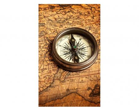Vliesová fototapeta Kompas a mapa 150 x 250 cm