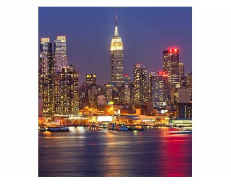 Vliesová fototapeta Manhattan v noci 225 x 250 cm