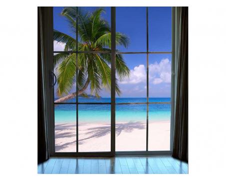 Vliesová fototapeta Pláž za oknem 225 x 250 cm