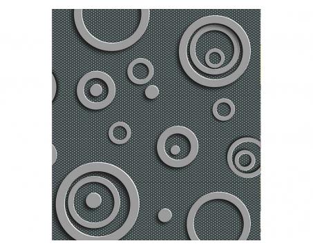 Vliesová fototapeta 3D kovové kruhy 225 x 250 cm
