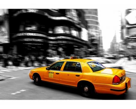 MS-5-0007 Vliesová fototapeta Žluté taxi 375 x 250 cm | lepidlo zdarma