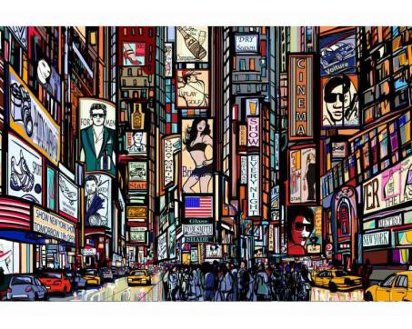 Samolepicí vliesová fototapeta Náměstí Times Square 375 x 250 cm