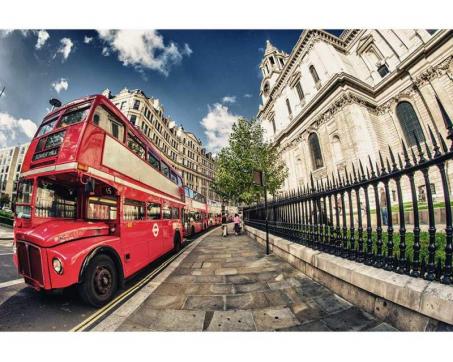 Samolepicí vliesová fototapeta Londýnský autobus 375 x 250 cm