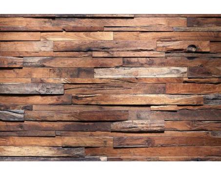Samolepicí vliesová fototapeta Dřevěná zeď 375 x 250 cm