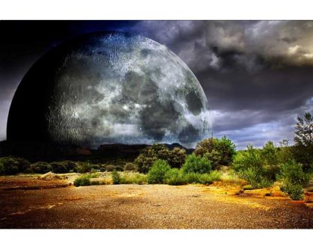 Samolepicí vliesová fototapeta Měsíc 375 x 250 cm