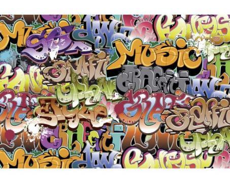 Samolepicí vliesová fototapeta Graffiti 375 x 250 cm