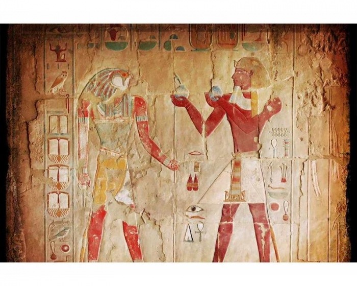 MS-5-0052 Vliesová fototapeta Egyptská malba 375 x 250 cm | lepidlo zdarma