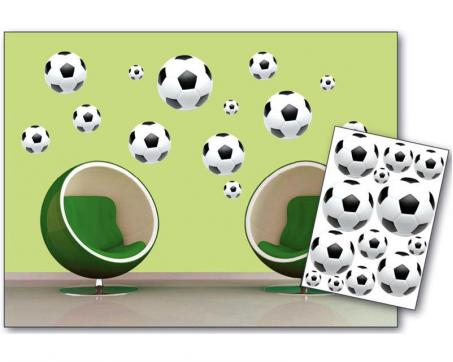 ST1 005 Samolepicí dekorace na zeď - Fotbalový míč 50 x 70 cm