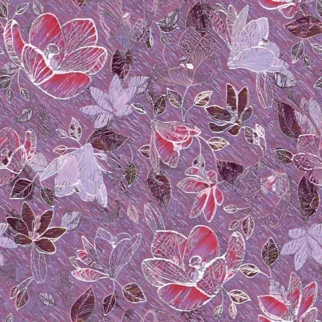 Luxusní vliesová tapeta Fialová malba květin