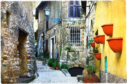 Vliesová fototapeta Italská vesnice 375 x 250 cm