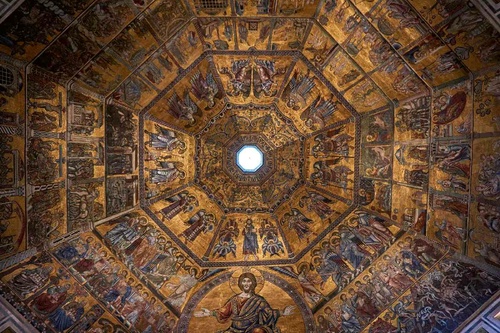Vliesová fototapeta Mozaikový strop florentské křtitelnice 375 x 250 cm