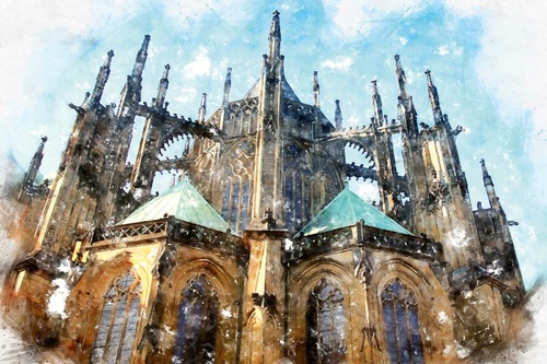 Vliesová fototapeta Gotická katedrála 375 x 250 cm