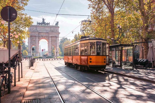 Vliesová fototapeta Vintage tramvaj 375 x 250 cm