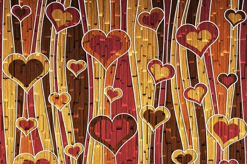 Vliesová fototapeta Romantická srdce 375 x 250 cm