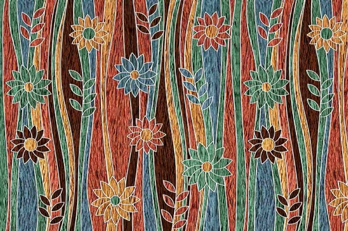 Vliesová fototapeta Zahradní dekorativní vzor 375 x 250 cm