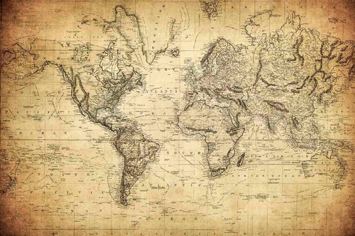 Vliesová fototapeta Mapa z roku 1814 375 x 250 cm