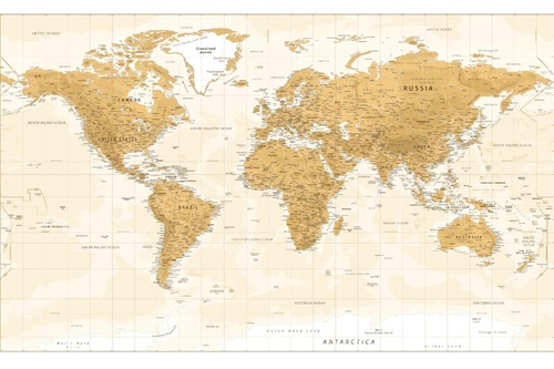 Vliesová fototapeta Mapa světa 375 x 250 cm
