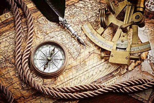 Vliesová fototapeta Vintage kompas na mapě II. 375 x 250 cm