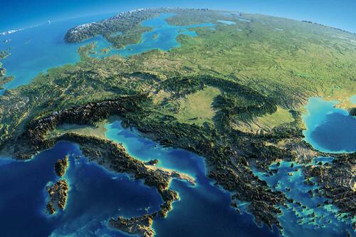 Vliesová fototapeta 3D mapa Evropy 375 x 250 cm