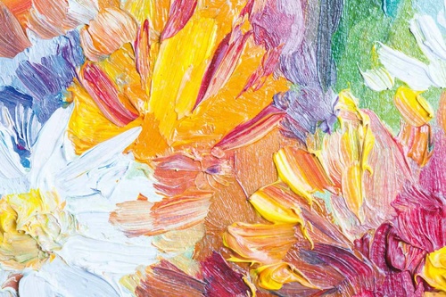 Vliesová fototapeta Olejomalba květy 375 x 250 cm