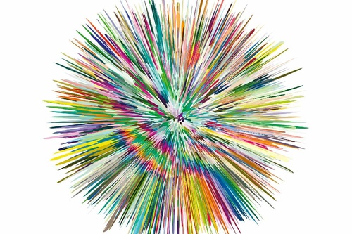 Vliesová fototapeta Abstraktní stříkání barvy 375 x 250 cm