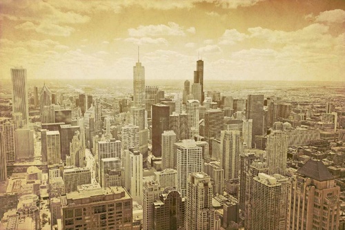 Vliesová fototapeta Staré Chicago 375 x 250 cm
