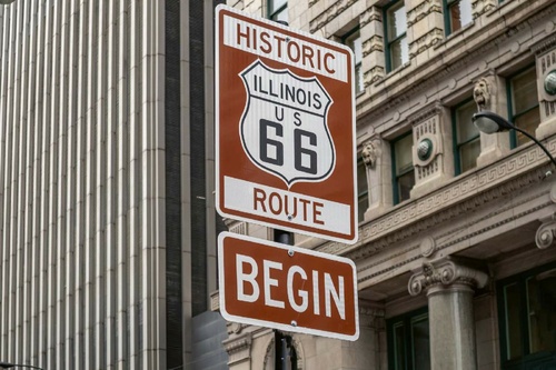 Vliesová fototapeta Route 66 v Illinois 375 x 250 cm