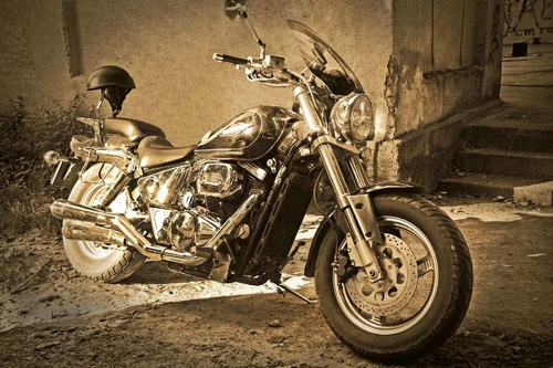 Vliesová fototapeta Vintage motorka 375 x 250 cm