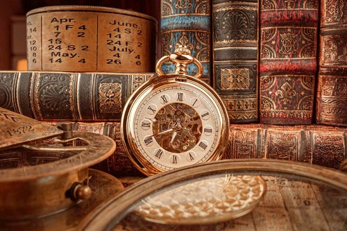 Vliesová fototapeta Vintage kapesní hodinky 375 x 250 cm