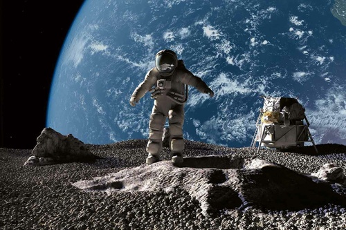 Vliesová fototapeta Chůze astronauta 375 x 250 cm