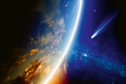 Vliesová fototapeta Letící asteroid 375 x 250 cm