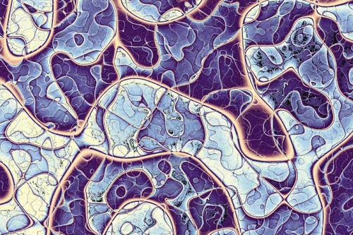 Vliesová fototapeta Modrá mramorová textura 375 x 250 cm