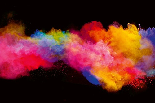 Vliesová fototapeta Exploze barevného prášku 375 x 250 cm