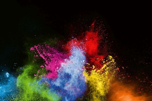 Vliesová fototapeta Abstraktní barevný prach 375 x 250 cm