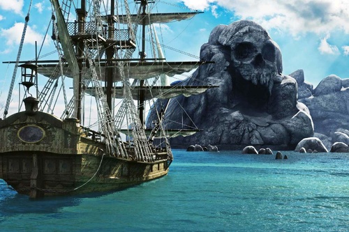 Vliesová fototapeta Pirátská loď 375 x 250 cm