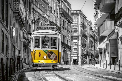 Vliesová fototapeta Žlutá tramvaj, Lisabon 375 x 250 cm