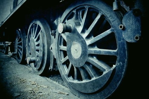 Vliesová fototapeta Starý parní vlak 375 x 250 cm