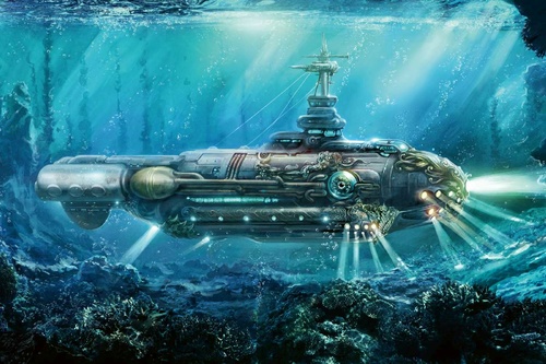 Vliesová fototapeta Fantastická ponorka 375 x 250 cm