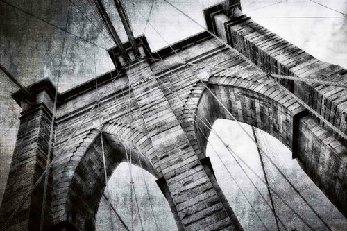 Vliesová fototapeta Monochromatický Brooklynský most 375 x 250 cm